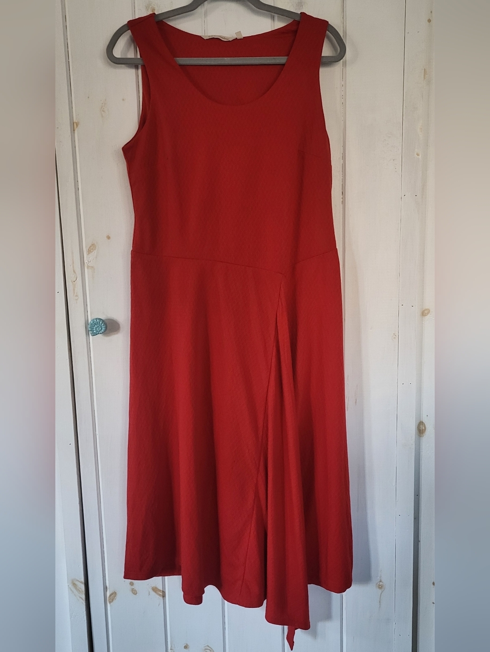Soft Surroundings Textured Faux Wrap Midi Tank Dress